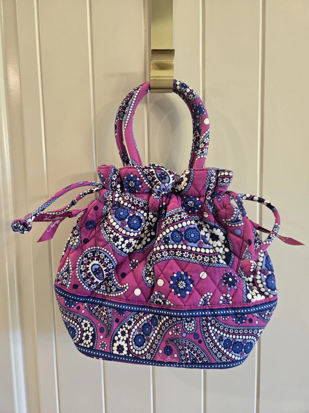 Retired Vera Bradley Emma Boysenberry Satchel Drawstring
